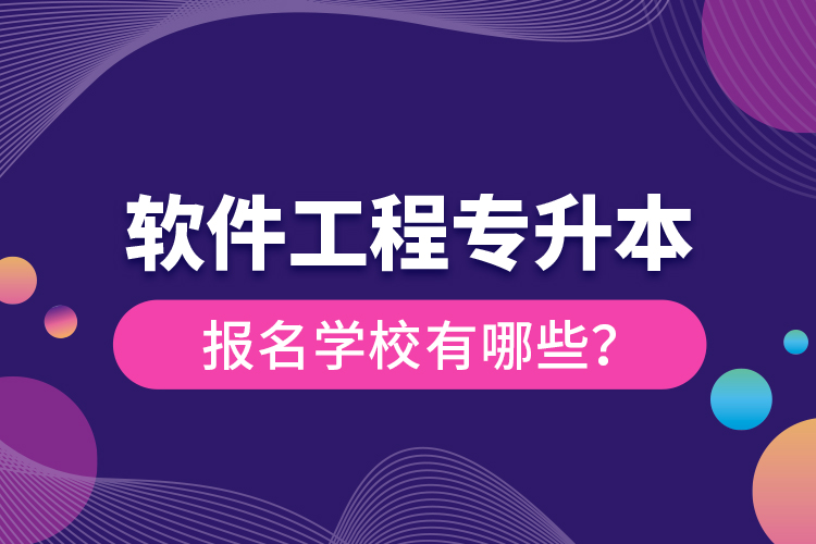 软件工程专升本报名学校有哪些?