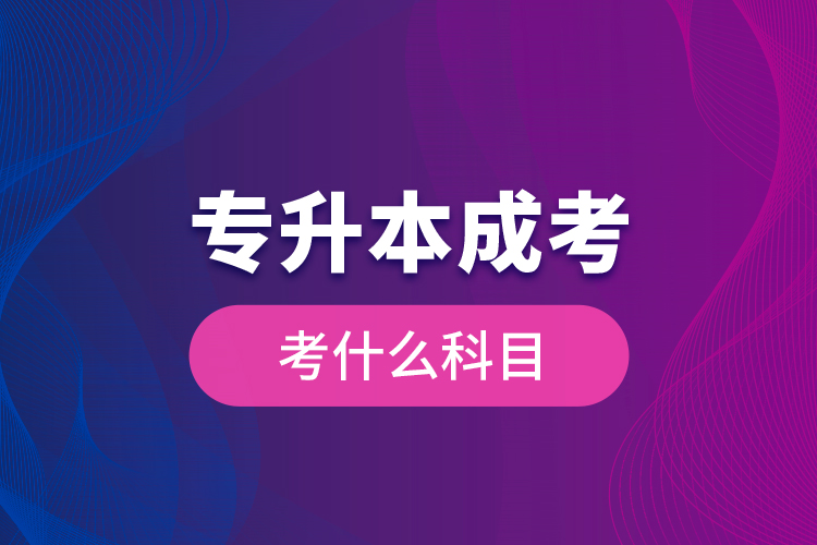 专升本成考考什么科目?